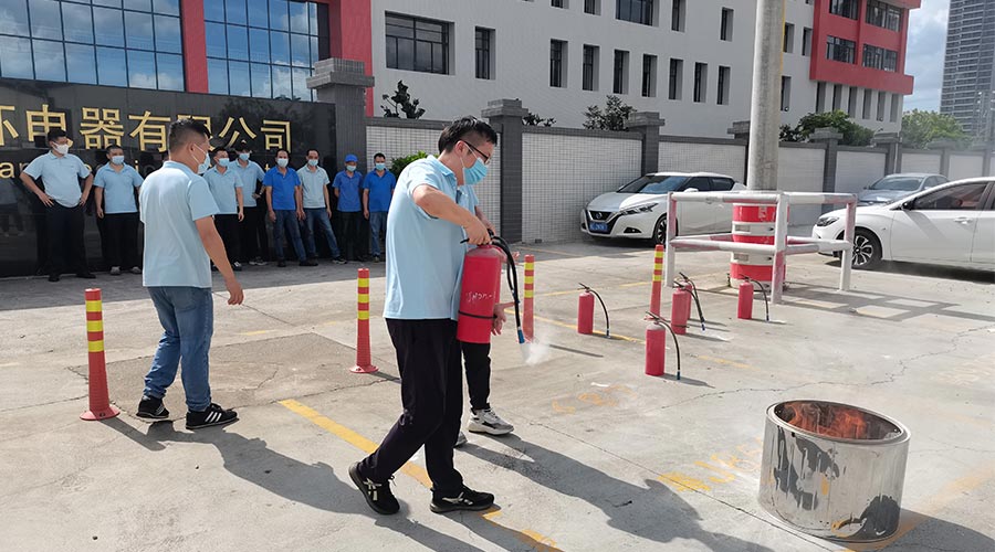 安全生產(chǎn)不松懈！金環(huán)電器開展消防應(yīng)急救援演練