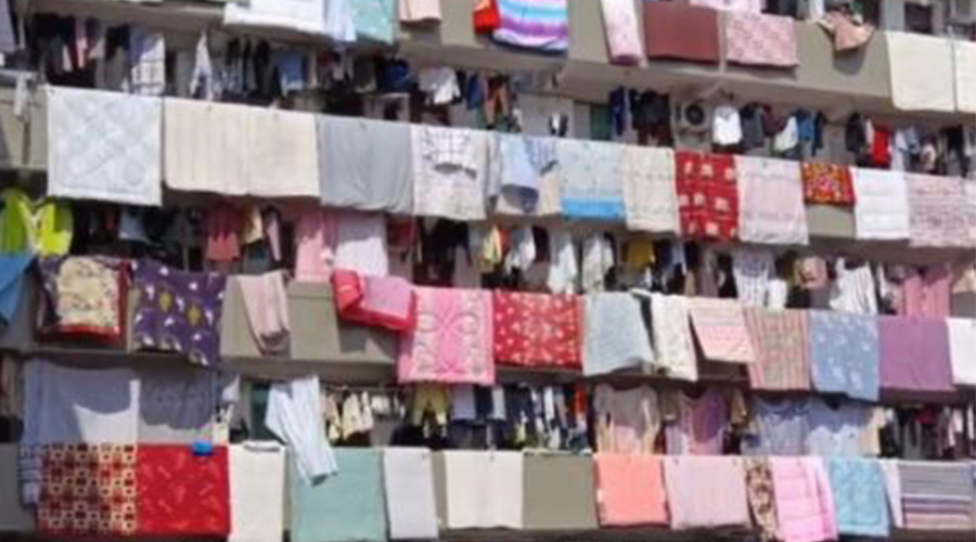 學?，F(xiàn)曬被大場面！滾筒衣服烘干機即烘即干大件棉被 便捷好用