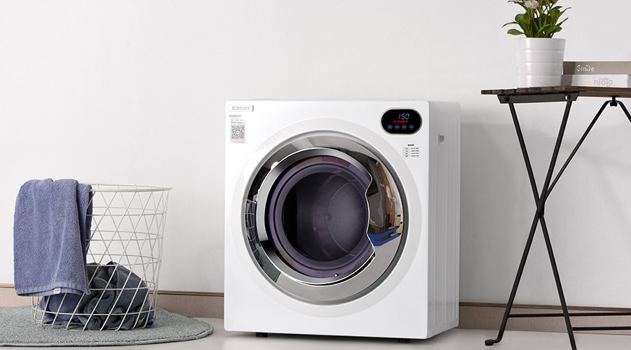 自然晾曬過的衣物灰塵多，家用衣物烘干機烘衣更干凈！